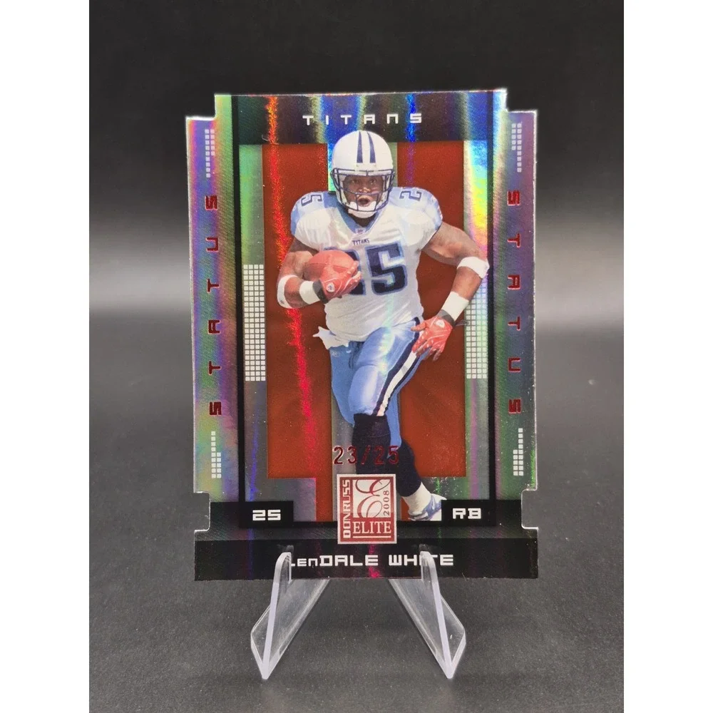 2008 Donruss Elite LenDale White #96;Status Die-Cut Red /25 Tennessee Titans SP